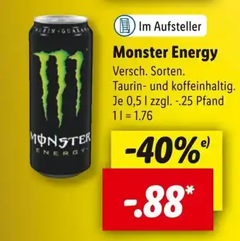 Lidl Monster energy energy drink Angebot