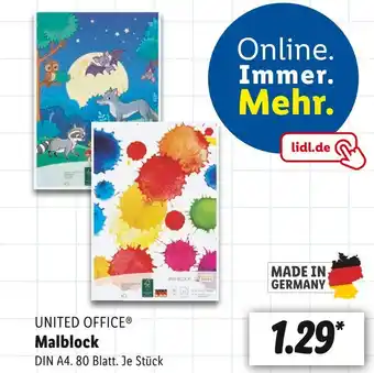 Lidl United office malblock Angebot