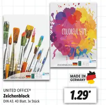 Lidl United office zeichenblock Angebot