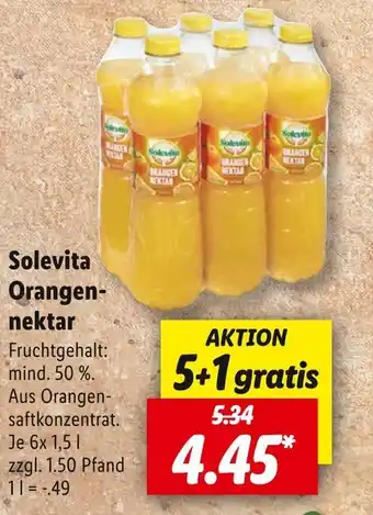 Lidl Solevita orangennektar Angebot