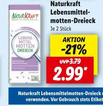 Lidl Naturkraft lebensmittelmotten dreieck Angebot