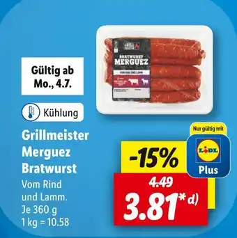 Lidl Grillmeister merguez bratwurst Angebot