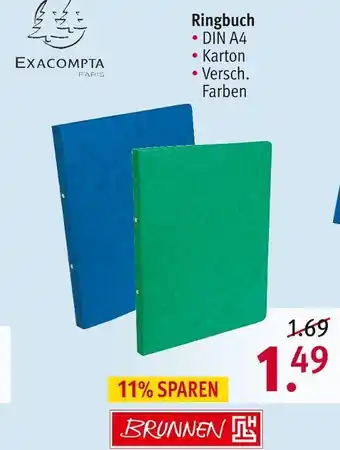 Rossmann Exacompta ringbuch Angebot