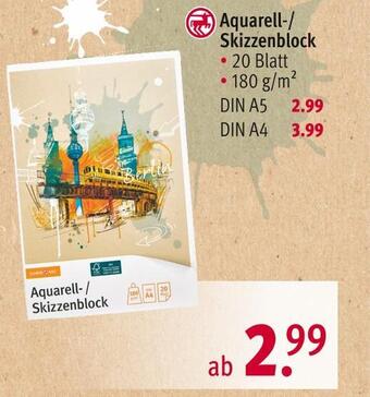 Rossmann Aquarell-/ skizzenblock Angebot