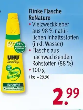 Rossmann Uhu flinke flasche renature Angebot