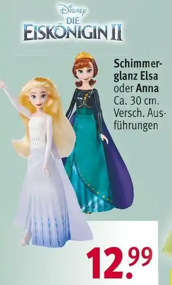 Rossmann Die eiskönigin ii schimmerglanz elsa oder anna Angebot