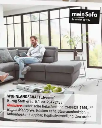 Höffner Mein sofa wohnlandschaft „ivonne“ Angebot