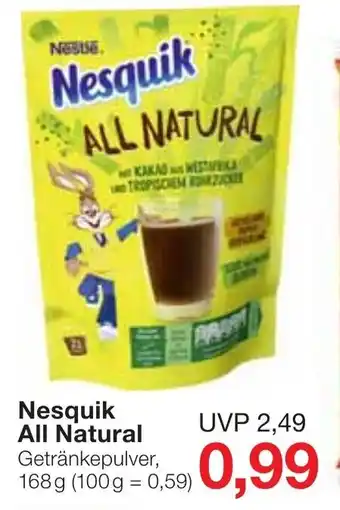 Jawoll Nesquik All Natural 168 g Angebot