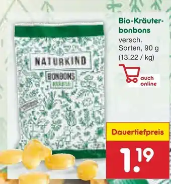 Netto Marken-Discount Naturkind Bio-Krauterbonbons 90g Angebot