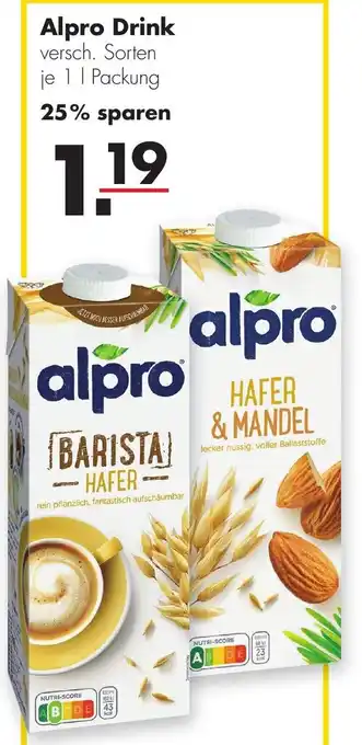 Handelshof Alpro Drink 1 l Packung Angebot