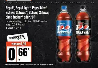 Edeka Pepsi, Pepsi Light, Pepsi Max, Schwip Schwap, Schwip Schwap Ohne Zucker Oder 7up Angebot