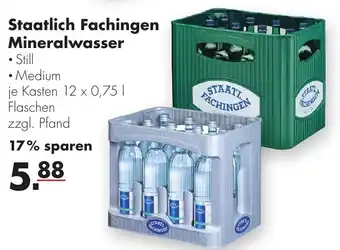 Handelshof Staatlich Fachingen Mineralwasser 12 x 0,75 l Flaschen Angebot