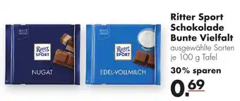 Handelshof Ritter Sport Schokolade Bunte Vielfalt 100 g Tafel Angebot