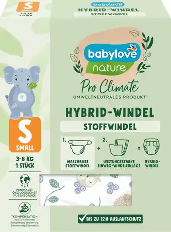 dm drogerie Babylove pro climate hybrid-windel stoffwindel nature, gr. s Angebot