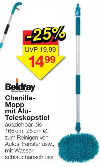 Jawoll Beldray Chenille Mopp mit Alu Teleskopstiel Angebot