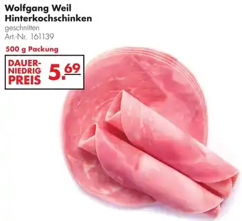 Handelshof Wolfgang Weil Hinterkochschinken 500 g Packung Angebot