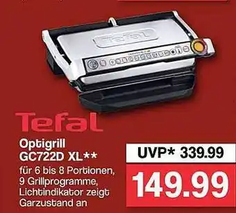 Famila Nord West Tefal Optigrill Gc722d XL Angebot