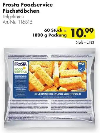 Handelshof Frosta Foodservice Fischstäbchen 1800 g Packung Angebot