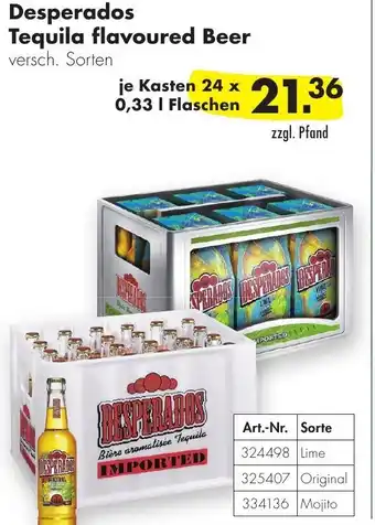 Handelshof Desperados Tequila Flavoured Beer Kasten 24x0,33 L Flaschen Angebot