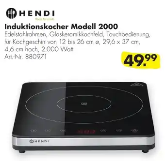 Handelshof Hendi Induktionskocher Modell 2000 Angebot