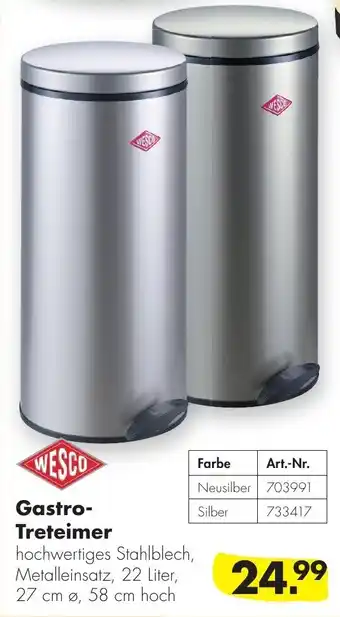 Handelshof Wesco Gastro Treteimer Angebot