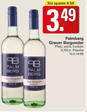 WEZ Palmberg Grauer Burgunder 0,75Ltr. Flasche Angebot