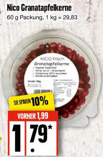 Edeka Nico Granatapfelkerne 60 g Packung Angebot