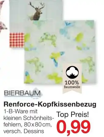 Jawoll Bierbaum Renforce Kopfkissenbezug Angebot