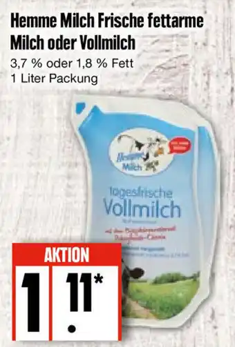 Edeka Hemme Milch Frische fettarme Milch oder Vollmilch Angebot