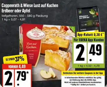 Edeka Coppenrath & Wiese Lust auf Kuchen Erdbeer oder Apfel 550-580 g Packung Angebot