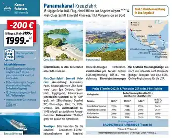 Lidl Reisen Panamakanal Kreuzfahrt Angebot