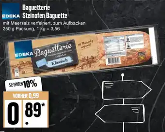 Edeka Edeka Baguetterie Steinofen Baguette 250 g Packung Angebot