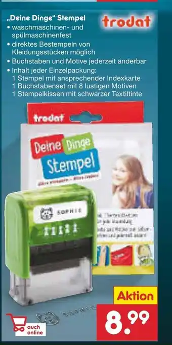 Netto Marken-Discount Trodat Deine Dinge Stempel Angebot