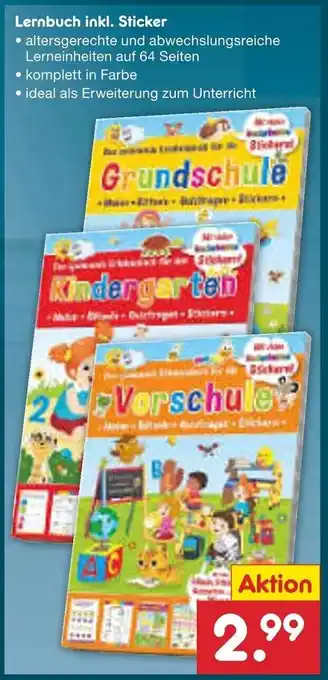 Netto Marken-Discount Lernbuch inkl. Sticker Angebot