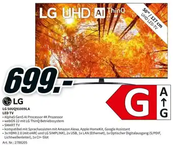 MediaMarkt LG 50UQ91009LA LED TV Angebot