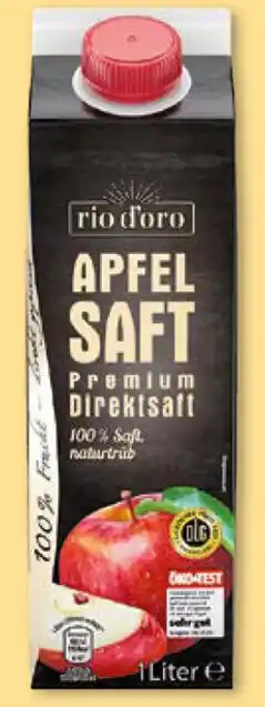 Aldi Süd Rio D'Oro Apfelsaft naturtrüb 1 L Angebot