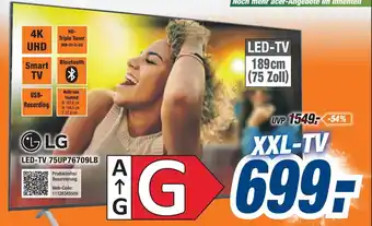 Expert LG LED-TV 75UP76709LB Angebot