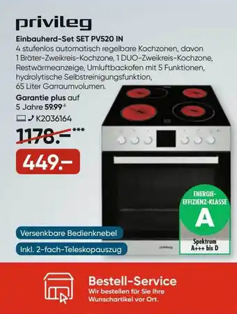 Galeria Privileg Einbauherd-set Set Pv520 In Angebot