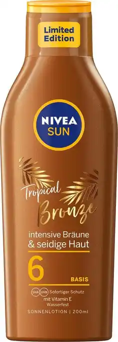 dm drogerie Nivea sun sonnenmilch tropical bronze lsf 6 Angebot