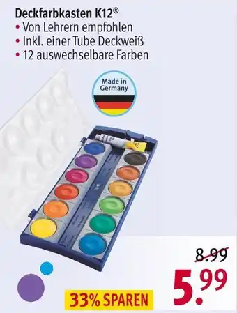 Rossmann Pelikan deckfarbkasten k12 Angebot