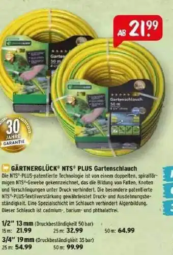 Raiffeisen Markt Gärtnerglück Nts Plus Tartenschlauch Angebot