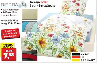 Thomas Philipps Bierbaum Jersey oder Satin Bettwäsche Angebot