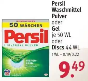 Rossmann Persil Waschmittel Pulver oder Gel 50 WL oder Discs 44 WL Angebot