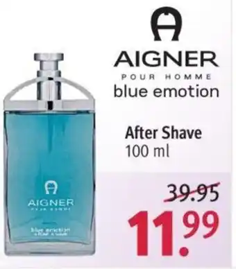 Rossmann Aigner Pour Homme Blue Emotion After Shave 100 ml Angebot