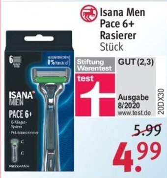 Rossmann Isana Pace 6+ Rasierer Angebot
