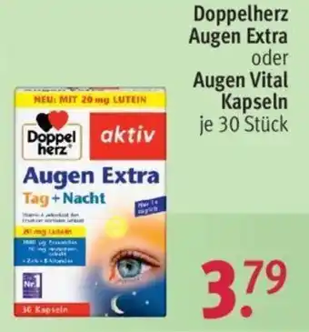 Rossmann Doppelherz Augen Extra oder Augen Vital Kapseln 30 Stück Angebot