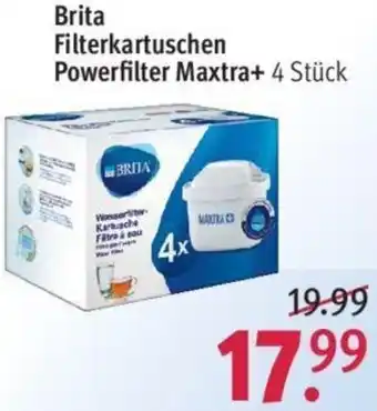 Rossmann Brita Filterkartuschen Powerfilter Maxtra+ 4 Stück Angebot