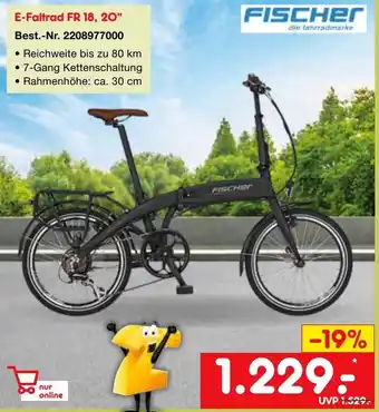 Netto Marken-Discount Fischer E-Faltrad FR 18, 20" Angebot