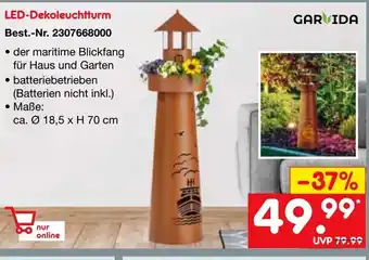 Netto Marken-Discount Garvida LED Dekoleuchtturm Angebot