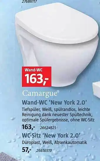 Bauhaus Camargue Wand-wc „new York 2.0“ Angebot